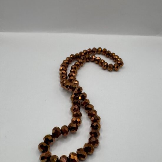 8MM Brown Rondelle Strand
