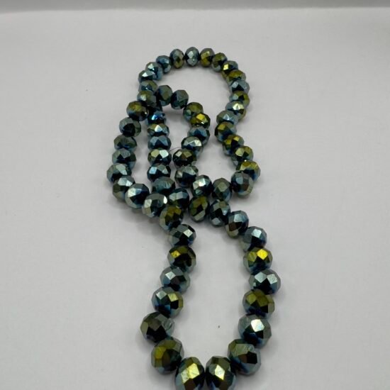 8MM Blue Iris Rondelle Strand