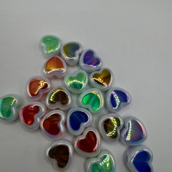 Acrylic Heart Beads 20Count