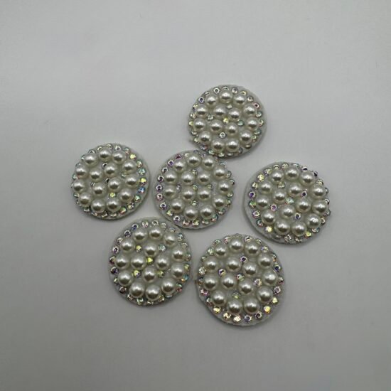 Circle Pearl Felt Center 6pcs