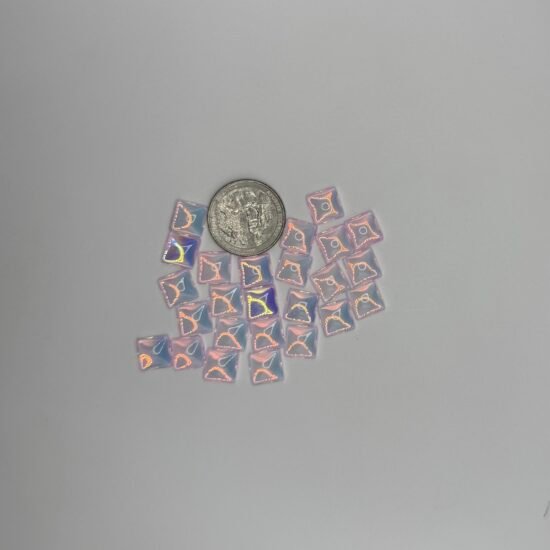 Pink Square Rhinestones 20G