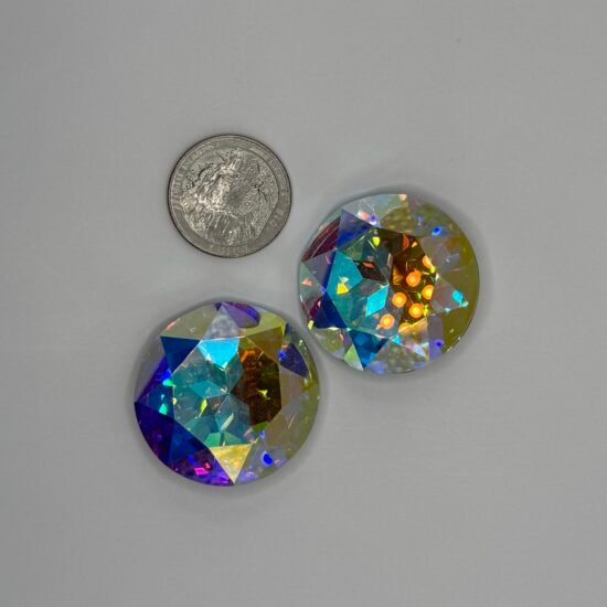 Large Crystal AB Point Back K9 2PK