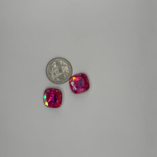 Hot Pink Square Point Back K9 2PCS