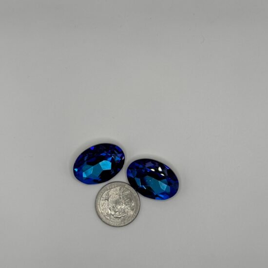 Blue Oval Point Back K9 2PCS