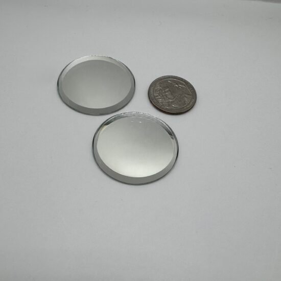 Medium Circle Beveled Mirror 2PCS