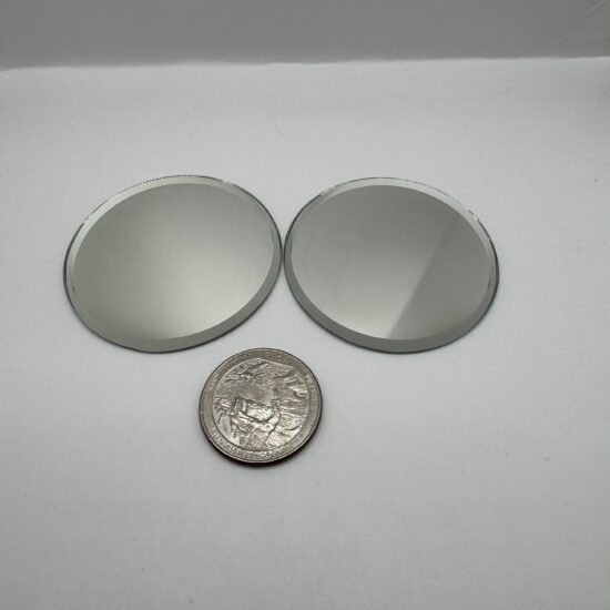 Large Circle Beveled Mirror 2PCS