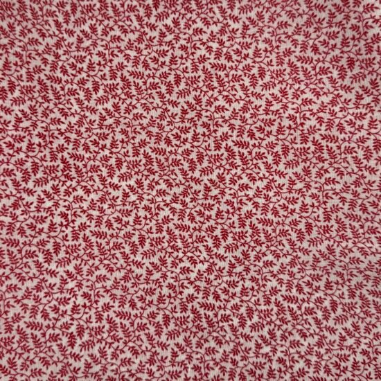 Red Vines and Leafs Cotton Fabric 2.5YDs