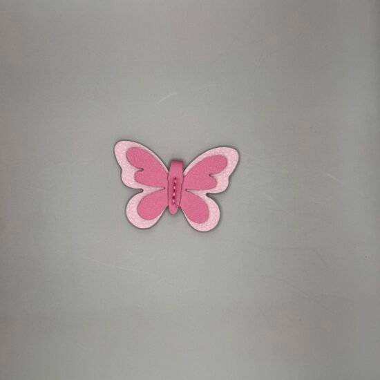 Pink Leather Butterfly