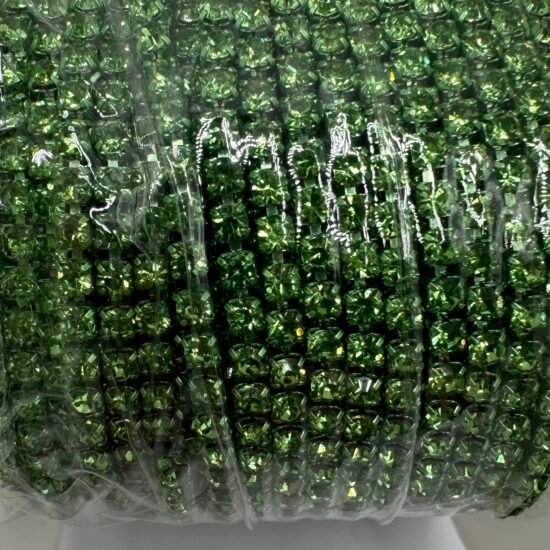 Green Rhinestone Chain SS6