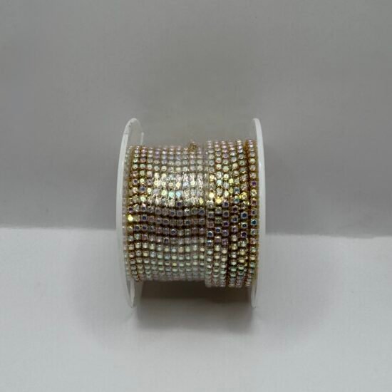 Gold AB Rhinestone Chain SS6