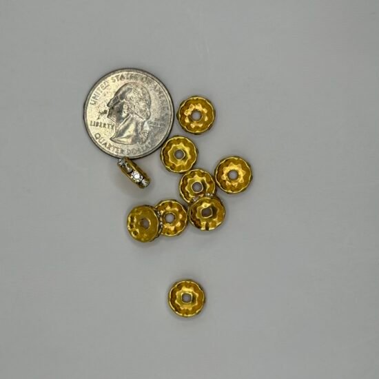 Medium Sized Spacer Beads With Rhinestone