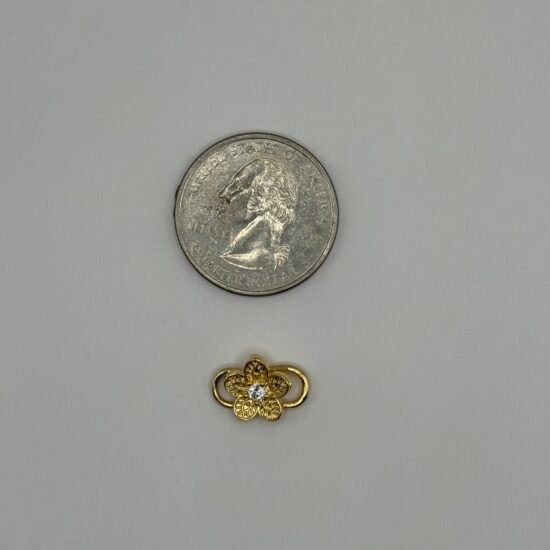 Gold Plated Flower Charm 2PCs