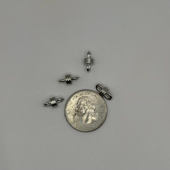 Silver Double Connector 4PC