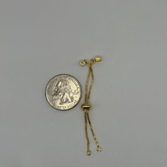 Gold Adjustable Bracelet Connector 2PC