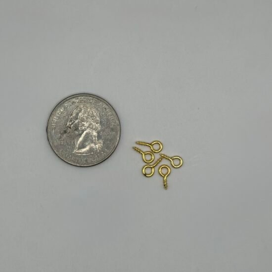 Gold Eye Screws 4MM 25PC