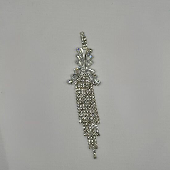 Stacked Gem And Rhinestone Chain Earring Dangle 2PC