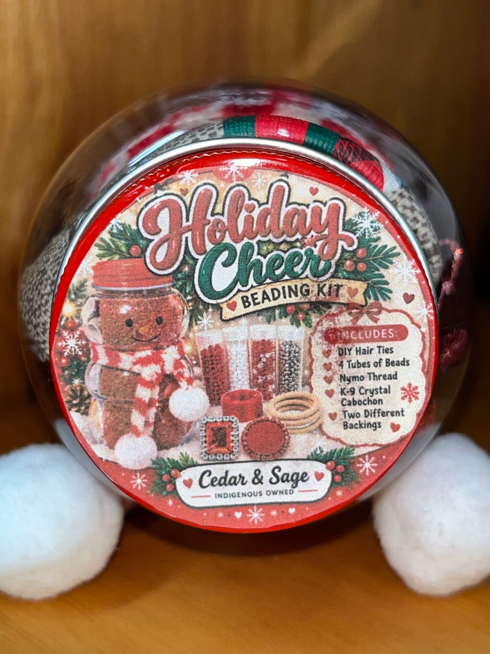 Holiday Bear Hair Tie Beading Kit